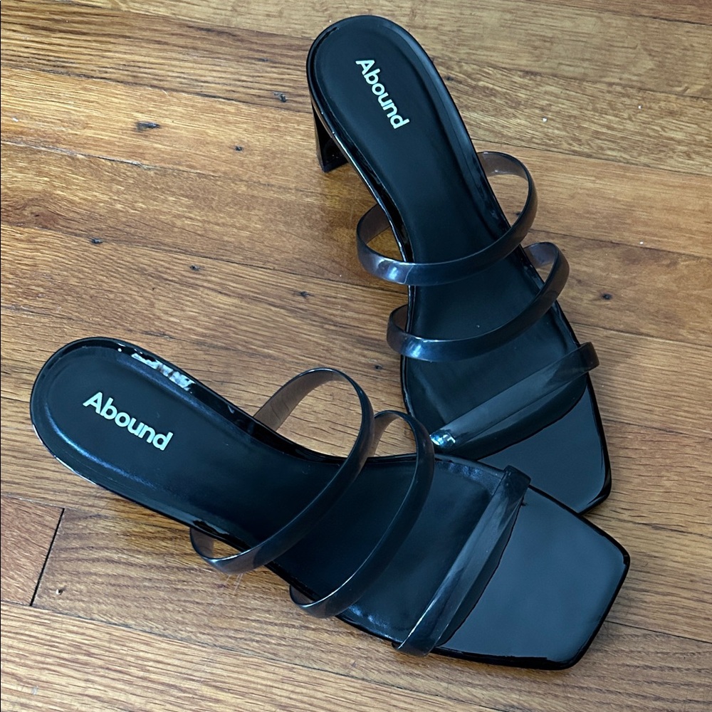 Abound Women's Black Strappy Heels